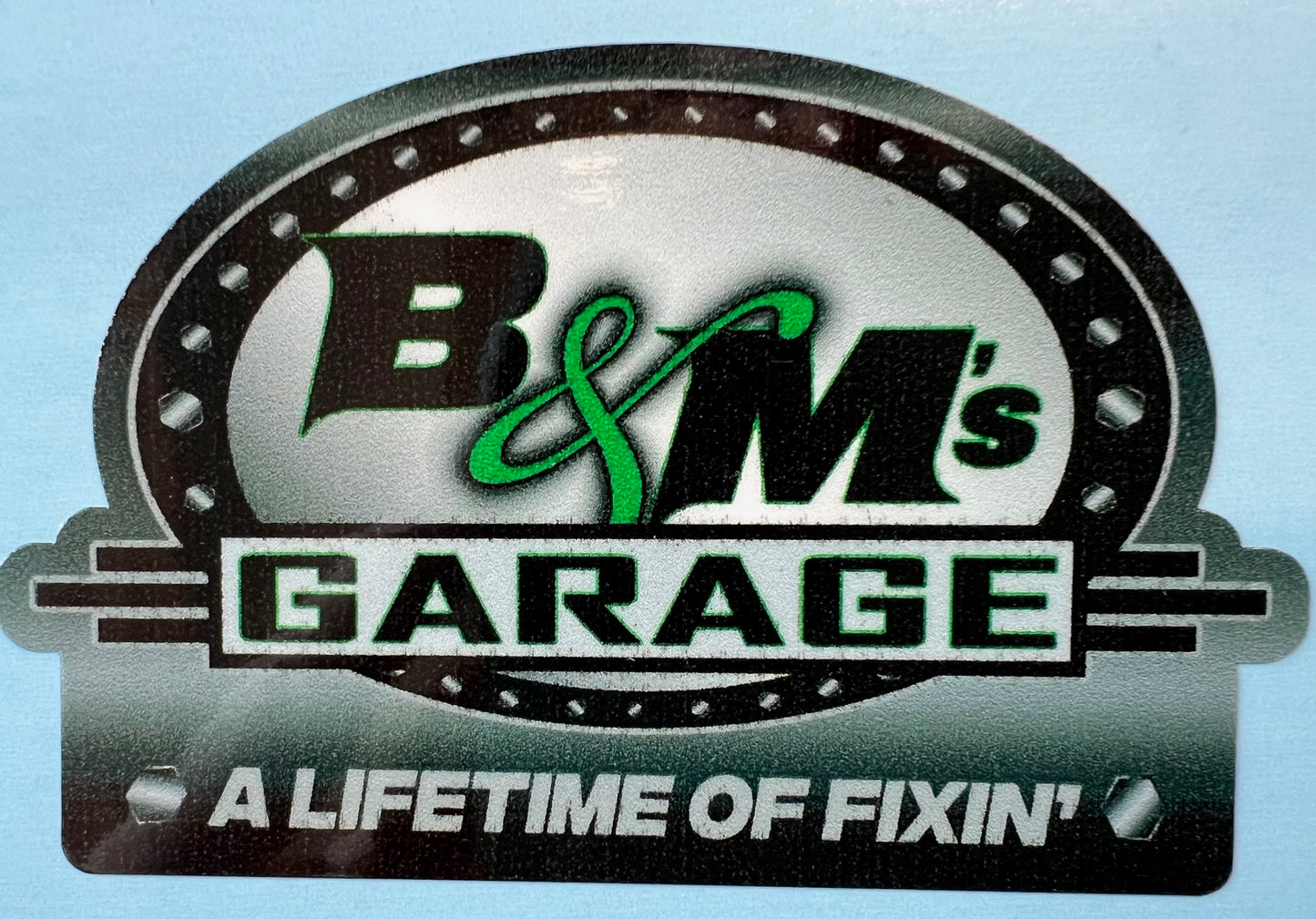 Single B&M's Garage Sticker